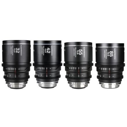LAOWA Nanomorph LF Prime 4-Lens Bundle - 32mm, 42mm, 55mm, 85mm - Silver Arri PL Default + EF