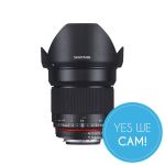 Samyang 16mm F2.0 ED AS UMC CS Weitwinkel-Objektiv Sony E-Mount Profil