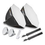  Walimex Pro LED 60W Octagon Ø65cm Bi Color Kit 2 Beleuchtungsset