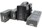 Axcom V-Mount Ladegerät + 4 U-SVLO-190 Akkus