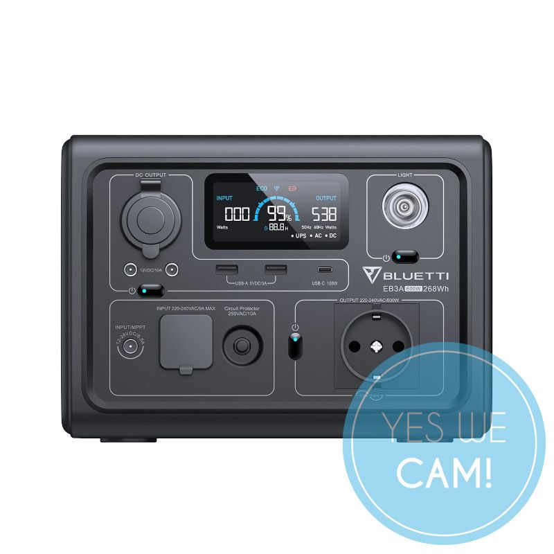 BLUETTI EB3A Portable Power Station 600W 268Wh Notstromaggregat