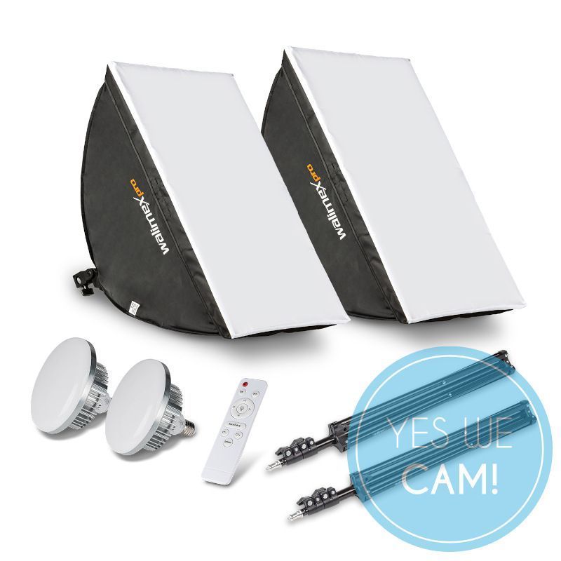 Walimex Pro LED 60W Softbox 40x60cm Bi Color Kit 2 LED Softbox