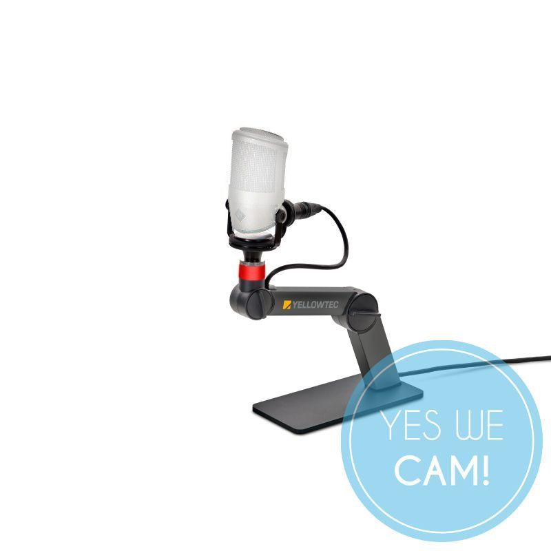Yellowtec m!ka Table Stand - Schwarz - mit OnAir Anzeige - offene Kabelenden